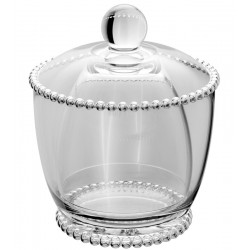 Manteigueira 10,2x10,2x11cm Francesa De Vidro Com Tampa Pearl